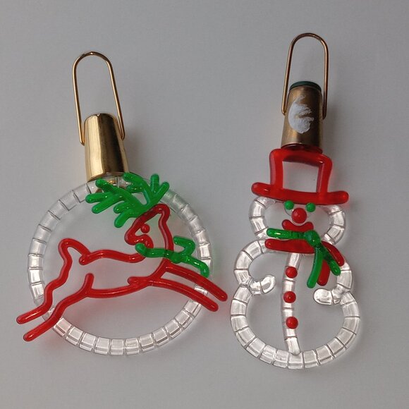 Vintage Reindeer & Snowman Holiday Dazzle Mini Light Cover Ornaments - Picture 5 of 8